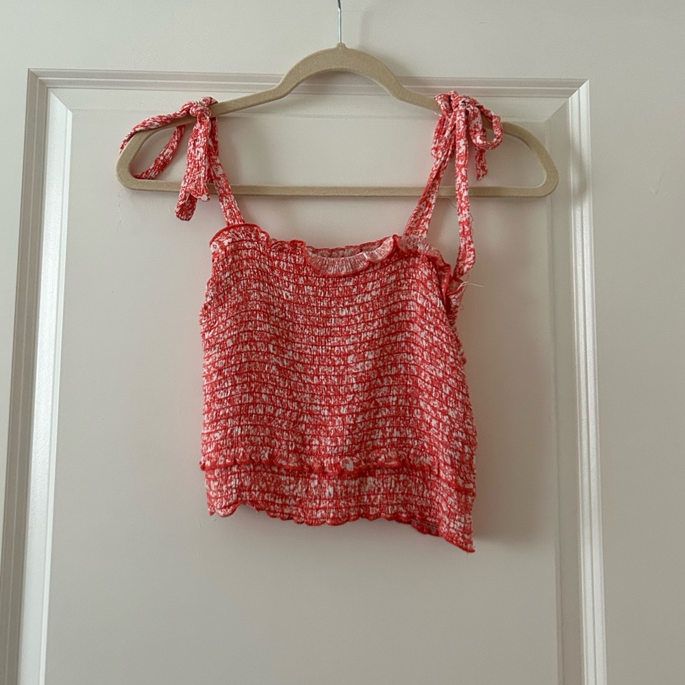 coral crop top